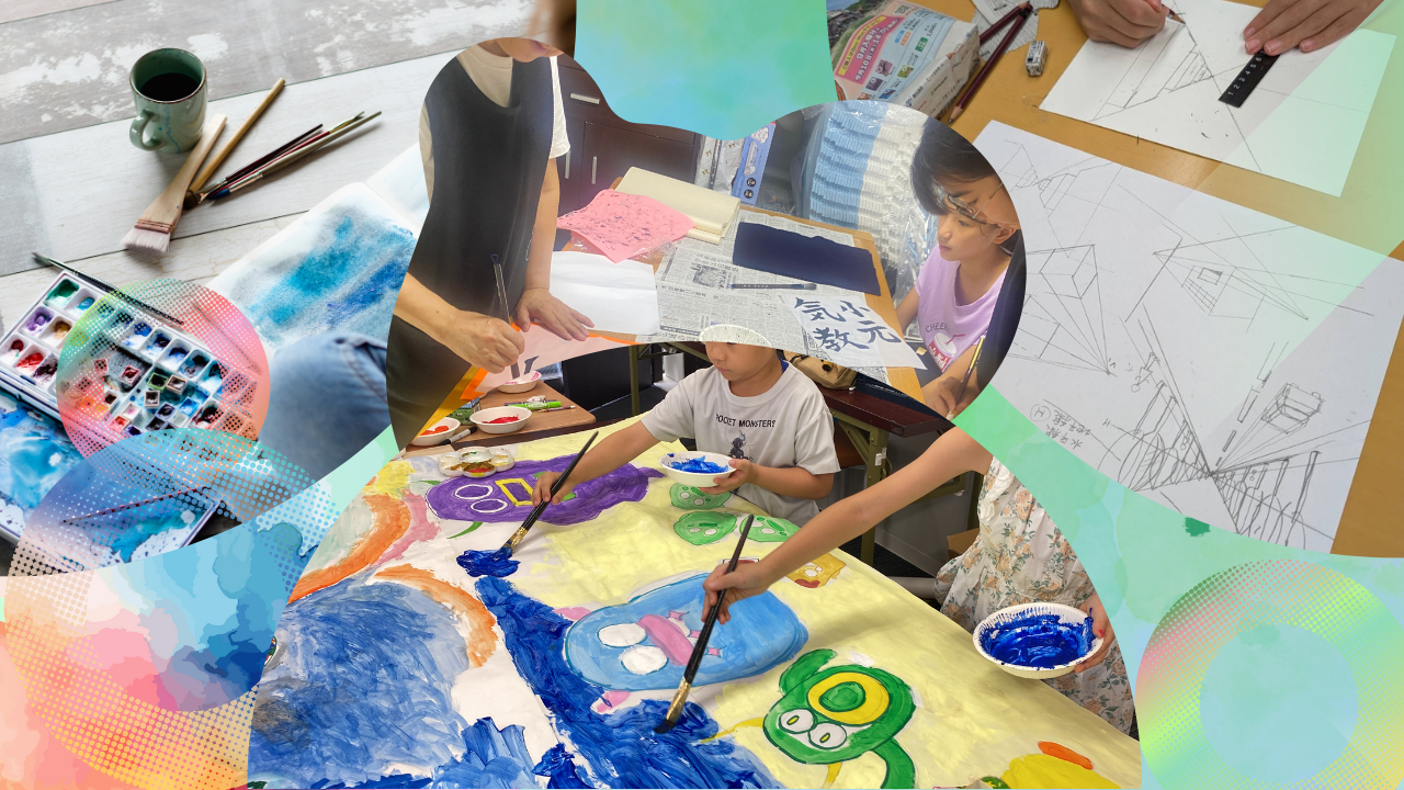 アトリエでの創作風景